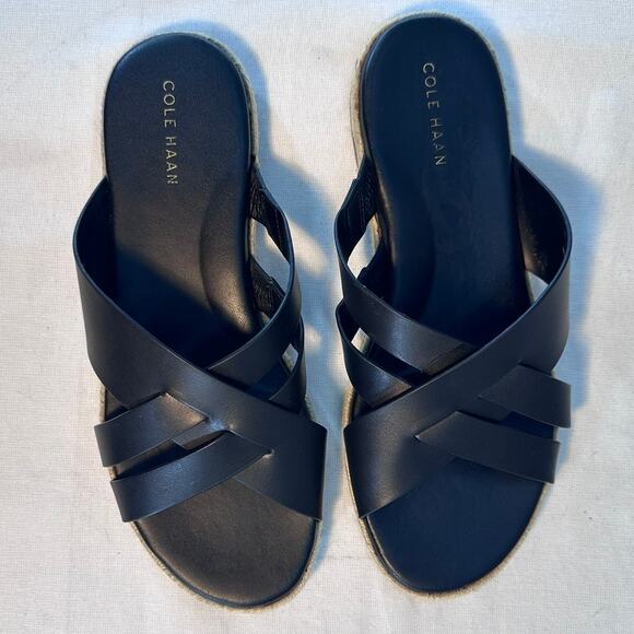 Cole Haan Women's sz 6 Florens Cross Strap Espadrille Slide Sandals - Picture 3 of 8